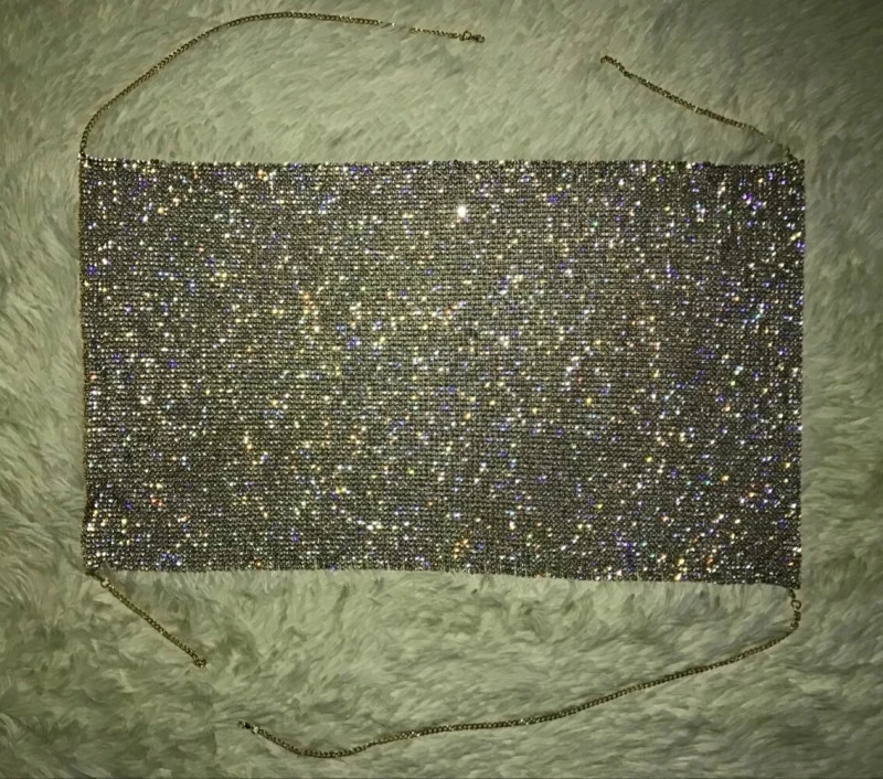 Женский жилет с открытой спиной глубоким v образным вырезом и стразами E1879|Майки| |