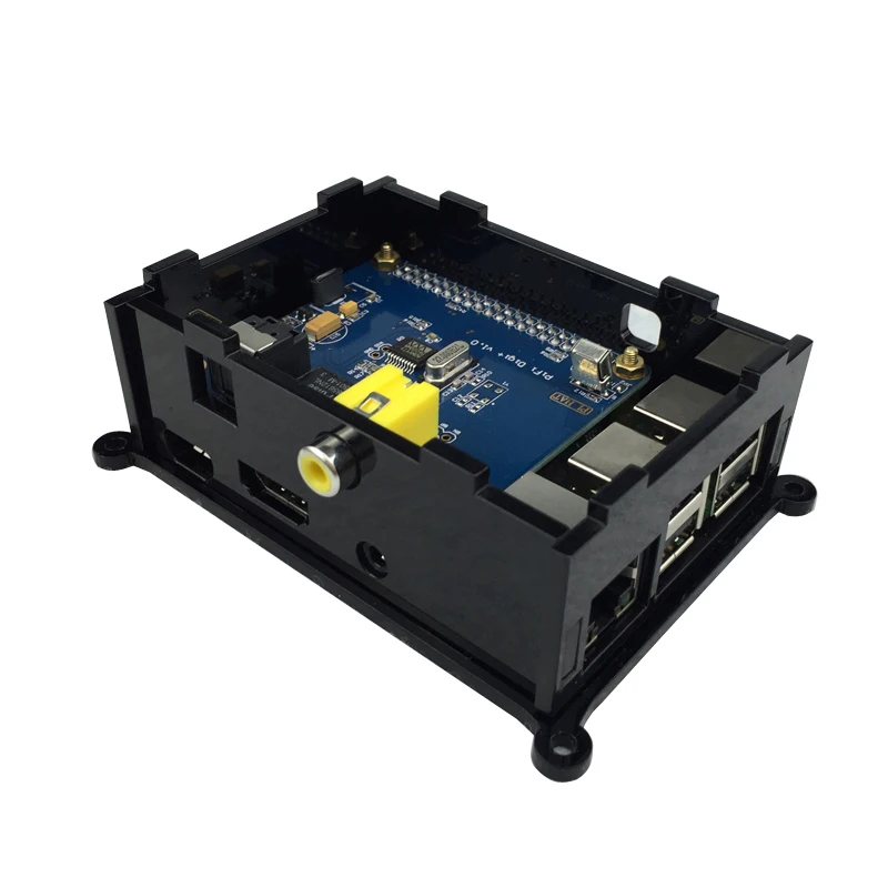 Raspberry Pi 3 B Plus HIFI DiGi I2S SPDIF цифровая звуковая видеокарта с черным акриловым чехлом