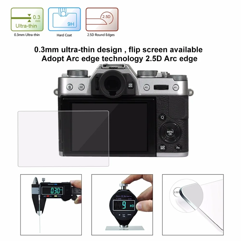 PULUZ для камеры Fujifilm X T10/T20 2.5D закругленные края 9H твердость поверхности закаленное