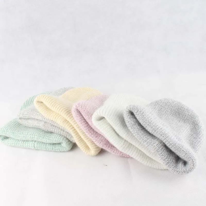 Вязаная Шапка бини из кроличьего меха женская шапка|Женские Skullies и шапочки| |