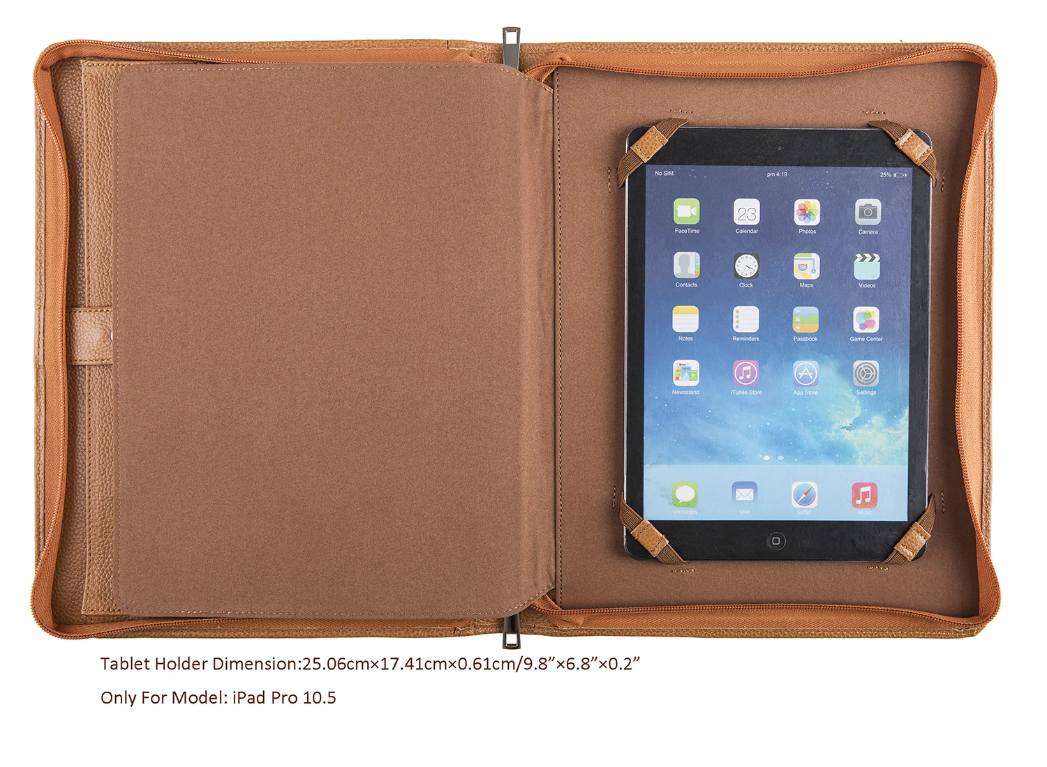 Handmade Genuine Leather Portfolio A4 Folder Document Organizer, Personalise Business Travel Padfolio Portfolio Case- Brown