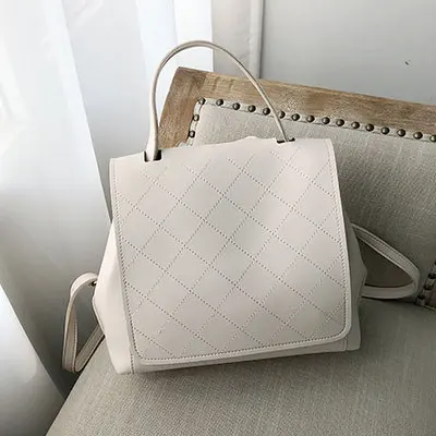 beige DORANMI, женский рюкзак с нитью,, Классическая вместительная кожаная школьная сумка, женская сумка через плечо, Mochila, рюкзаки JB588 - Цвет: beige