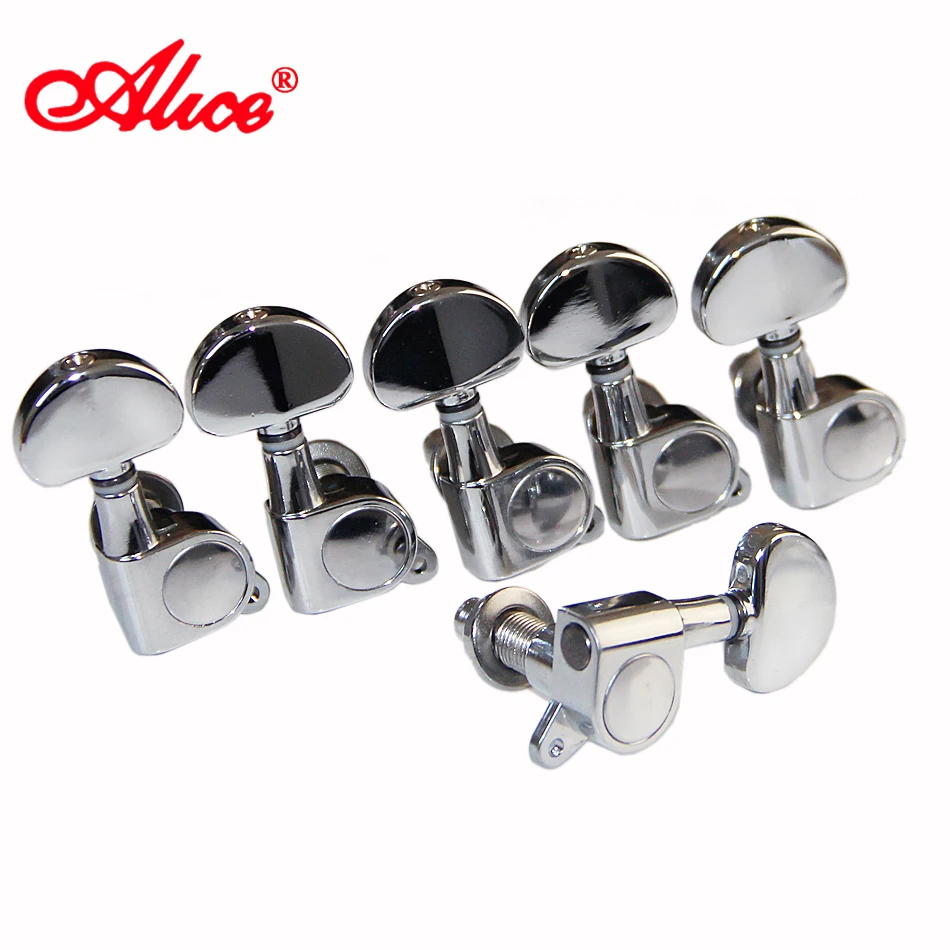 ALICE AD-016P Single Chrome-Plated Locked Left-hand Guitar Tuning Pegs Tuner Keys Accessories | Спорт и развлечения