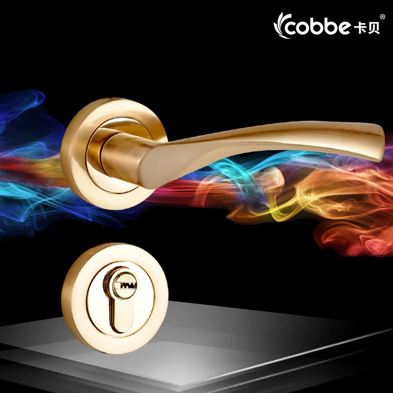 Сплит замок для двери спальни помещений простые деревянные дверные ручки