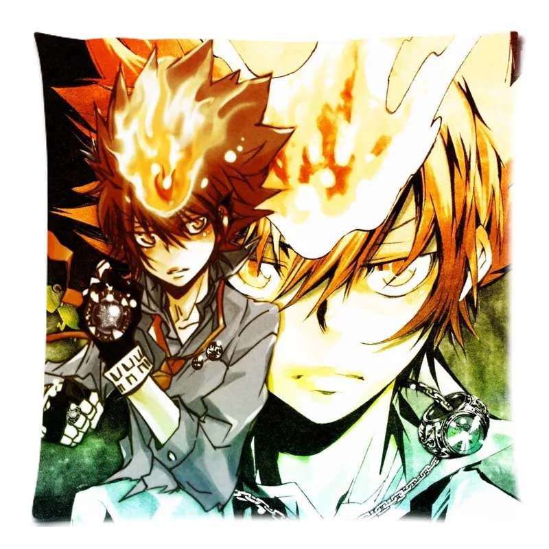 HITMAN REBORN! Подушка с принтом наволочка декоративная для дивана 45x45 см домашний