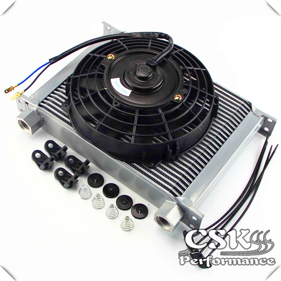 AN10 Универсальный 28-рядный двигатель 7/8-14 масляный радиатор + 7 &quotэлектрический
