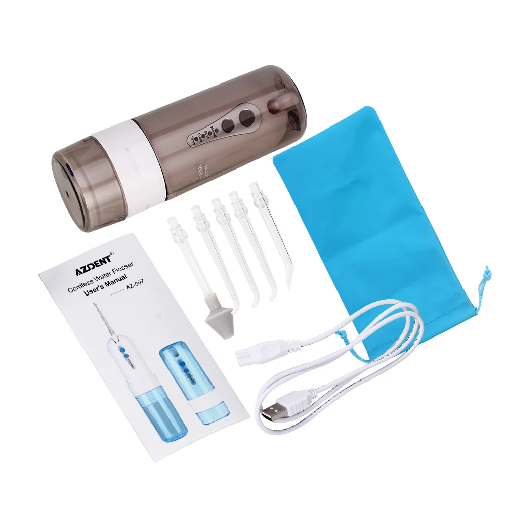 AZDENT AZ-007 AZ-008Pro Ирригатор для полости рта USB перезарядки Аккумуляторный воды зубная нить складывающийся туристический 5 Jet зубы SPA очиститель