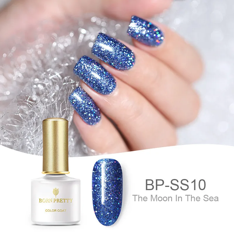 Color 10 BORN PRETTY 6 мл УФ-Гель-лак для ногтей долговечный лак 24 цвета с блестками для маникюра Блестящий Гель-лак - Цвет: Color 10