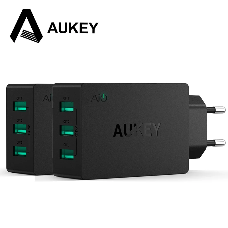 AUKEY Универсальный USB Зарядное устройство 3 Порты 30 Вт 5 В/6A Портативный Путешествия