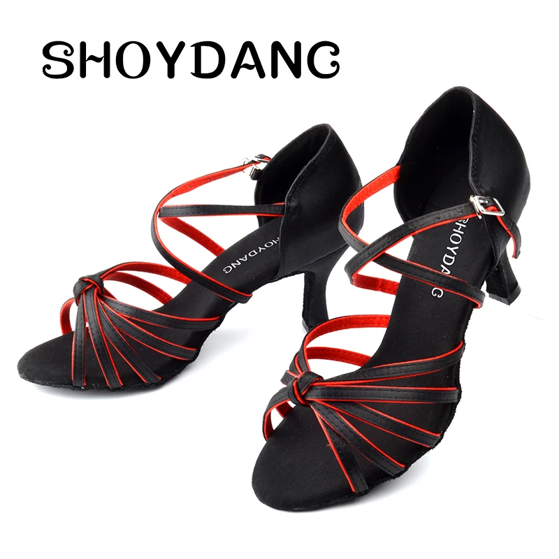 

SHOYDANC Dance Shoes Salsa Latin Shoes Dance Ladies Comfortable Salsa Dance Shoes Black Red Purple Ballroom Dance Shoe For Women