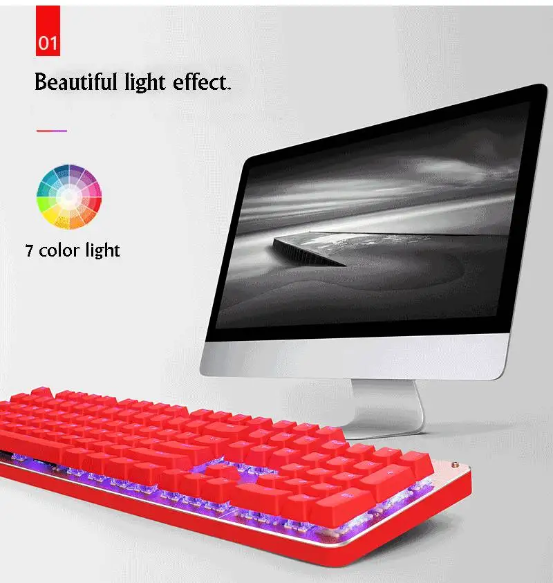 Kananic 87 ключ/104 ключ эргономичная RGB подсветка USB Проводная Механическая клавиатура с игровым чипом Дизайн Оси горячей замены