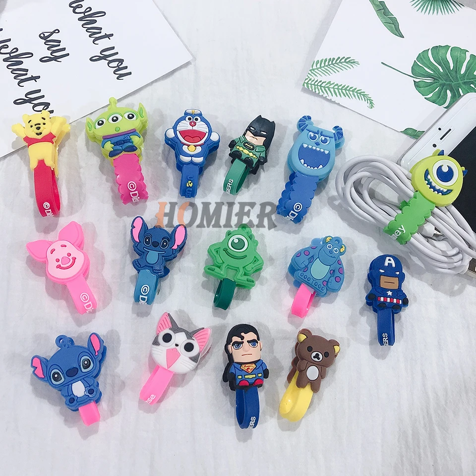 Мультяшный органайзер для кабеля защита от намотки держатель наушников iPhone 7 8