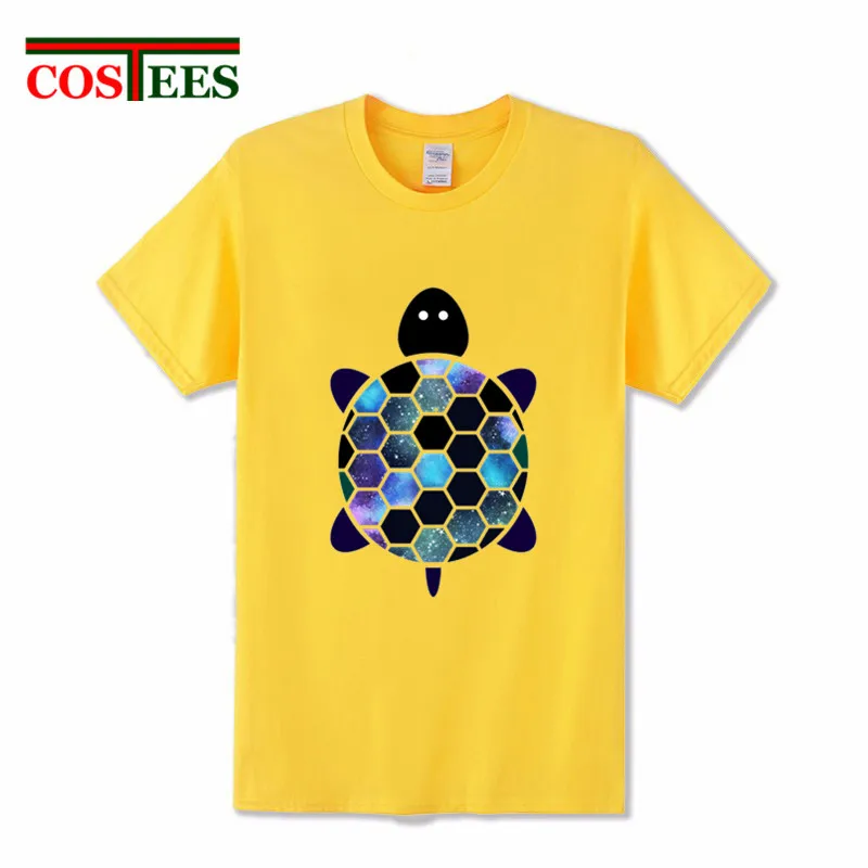 Camiseta космическая галактика морская черепаха футболка для мужчин милая Kawaii