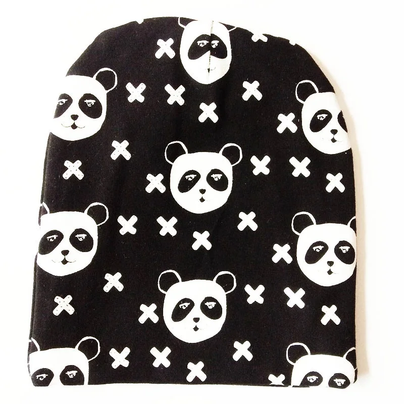 Детская Хлопковая вязаная шапка с принтом детская на осень и зиму детские шапки