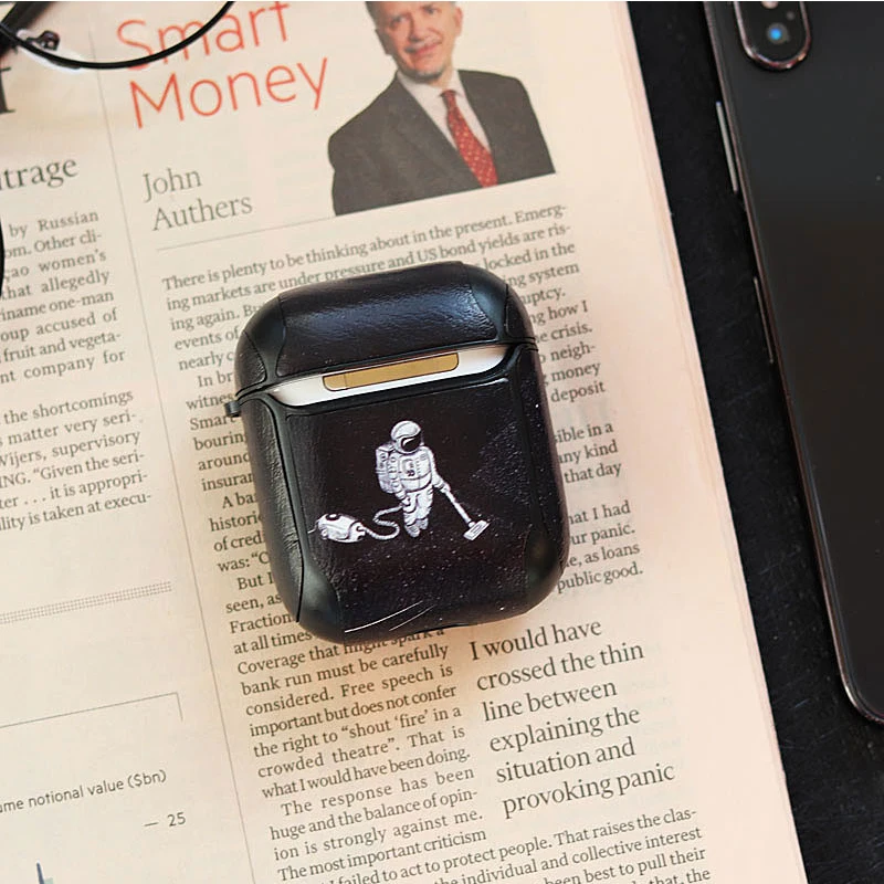 Роскошный кожаный чехол для Apple Airpods Bluetooth аксессуары для наушников 1 2 Чехол чехол Защитная крышка зарядная коробка крышка сумки