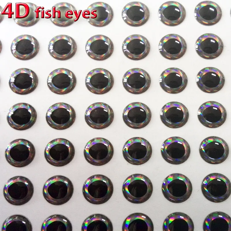 Новинка рыболовные 4d глаза для приманки несколько уровней цвета более relistic 3 мм-12 мм Количество: 300 шт./лот