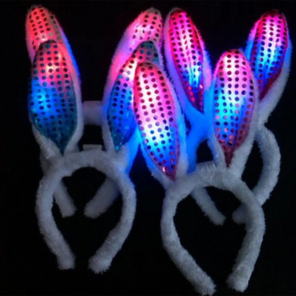 Случайная Доставка зажим для волос с кроличьими ушками детский светящийся