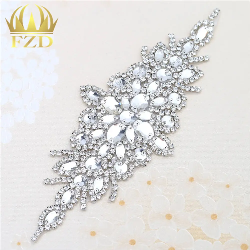 

(30pieces) Wholesale Hotfix Crystal Stones and Crystals Rhinestone Sequin Applique for Garment Dresses Wedding Decorations Patch