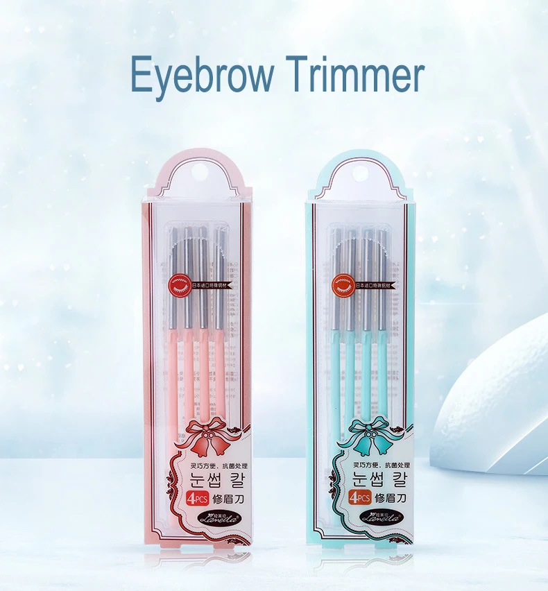 4Pcs/Set high quality eyebrow blade Imported Safe Eyebrow razor Facial Hair Remover Trimmer sharp Knife Makeup Too |