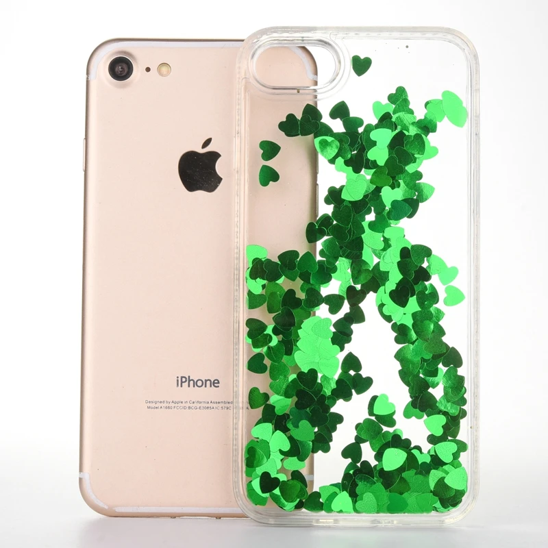 Прозрачный Роскошный чехол для iphone 7 8 плюс аксессуары с сияющими блестками