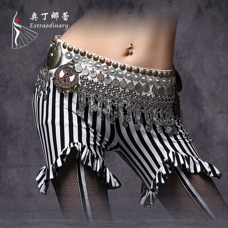 Professional Gypsy Dance Tribal Waist Belt Adjustable Gold Chain Coins for Belly | Тематическая одежда и униформа