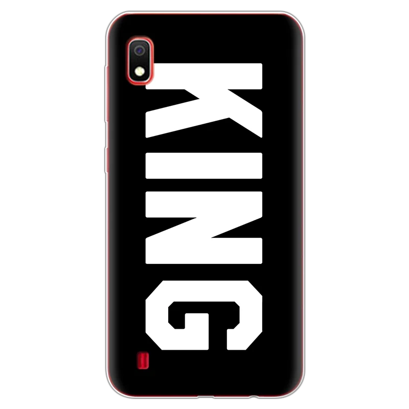 Модный чехол с принтом "король и королева" для samsung Galaxy A30, мягкий силиконовый чехол для пары, роскошный тонкий чехол для samsung Galaxy A10 A50 - Цвет: kinghd