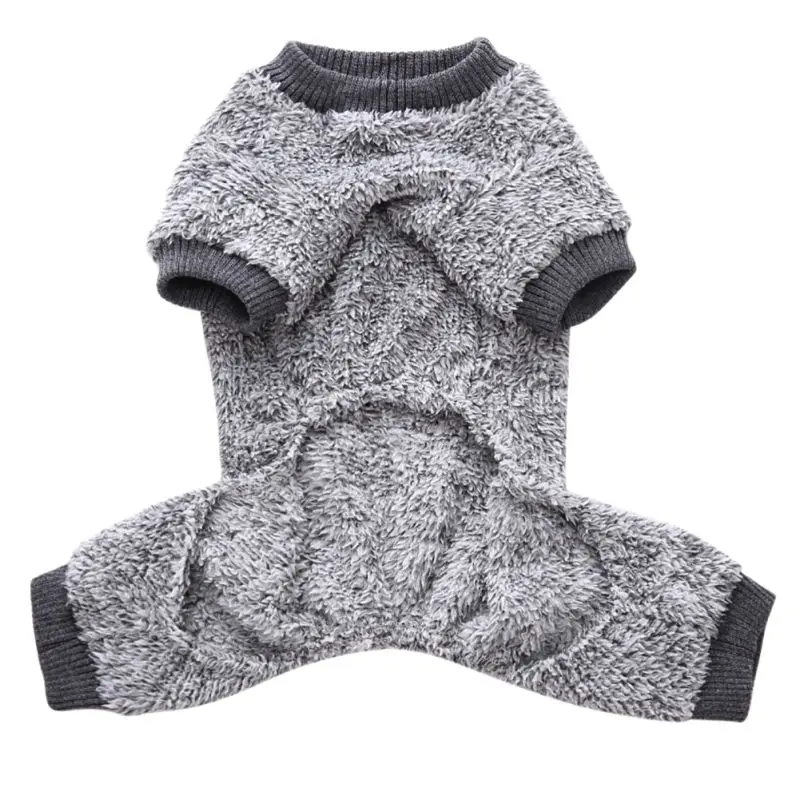 Милые флисовые пижамы для собак ленты в горошек Pet Пальто для собак мягкие пижамы зимняя одежда Small Маленький Средний Большой чихуахуа