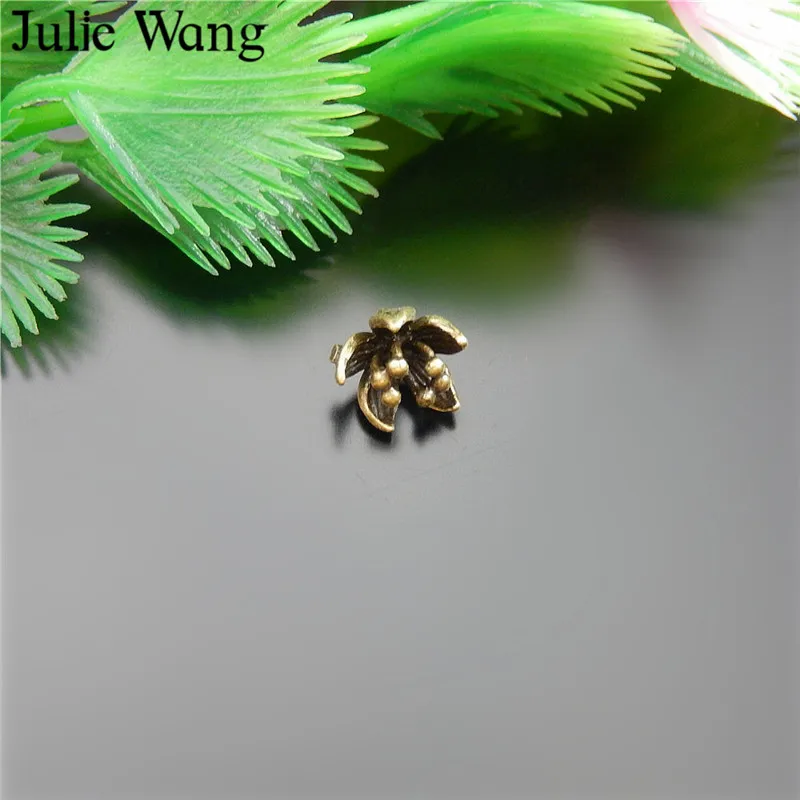 Julie Wang 10 шт. античные бронзовые ретро цветы медные Подвески для ожерелья подвески фурнитура Аксессуары для изготовления ювелирных изделий