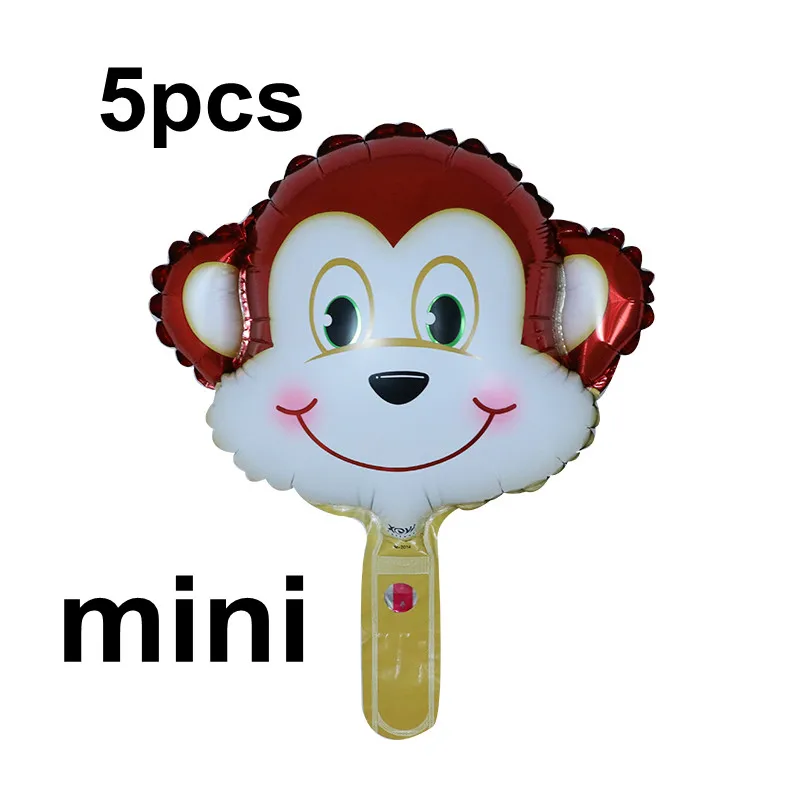 5pcs mini 1 шт. большой гигантский зеленый пальмовый кокосовый воздушный шар в форме дерева гелий Мини обезьяна для золотой Гавайский пляж тропический День рождения воздушные шары - Цвет: 5pcs mini