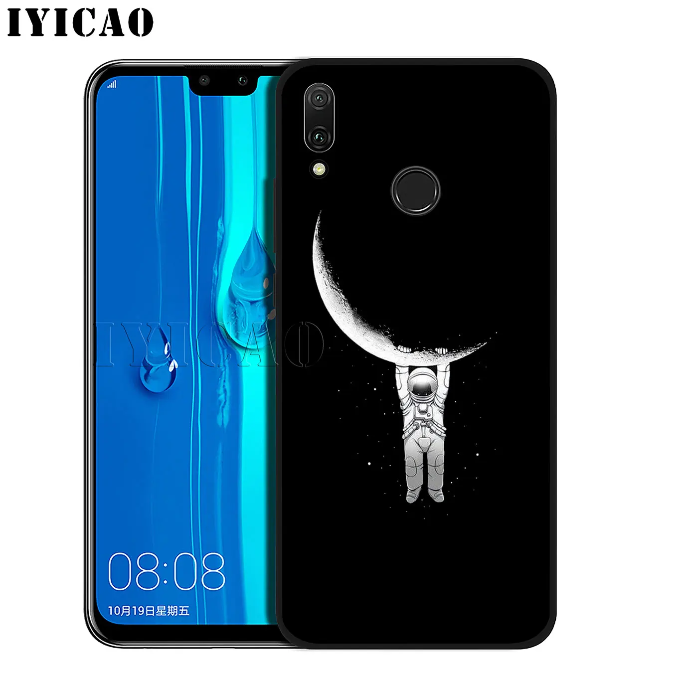 IYICAO Space Moon Astronaut Milky Way Soft Phone Case for Huawei Mate 30 20 10 Pro Nova 5I 5T 5 4 4E 3i 3 2i Lite Smart |