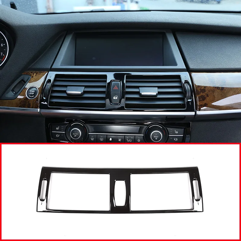 

Черный корпус из АБС-пластика для вентиляционного отверстия центрального кондиционера для BMW X5 E70 2008-2013, автомобильные аксессуары