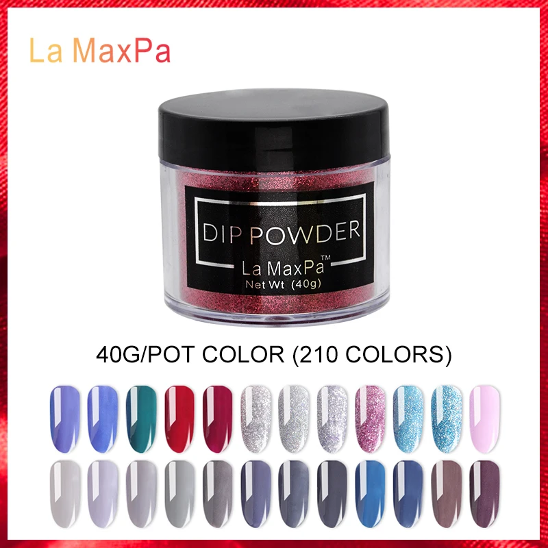 Порошок для ногтей LaMaxPa 40 г/фляга французский белый натуральный не сушит на