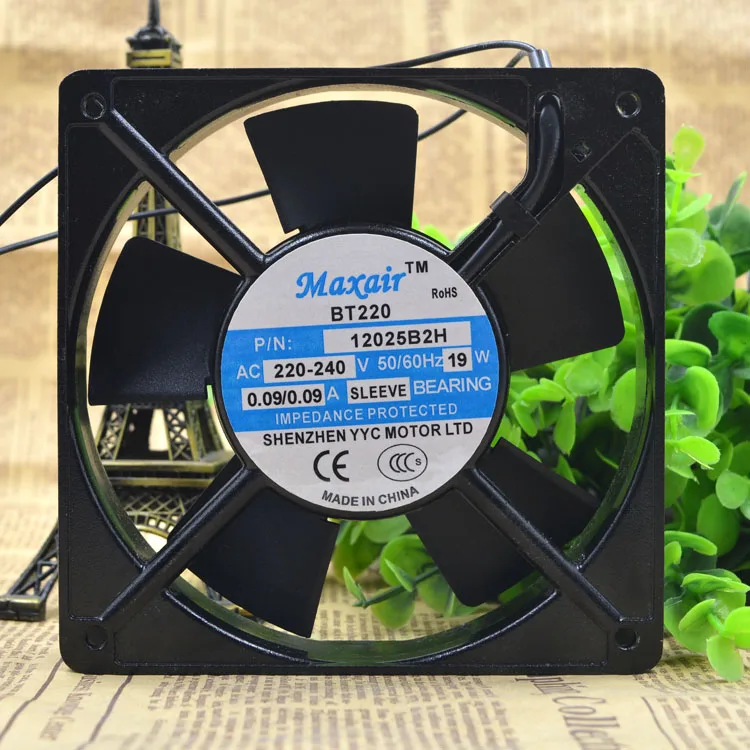 Бесплатная доставка. BT220 P/N 12025 b2h 220 ~ 240 v 19 w двойные шарикоподшипники Охлаждающие