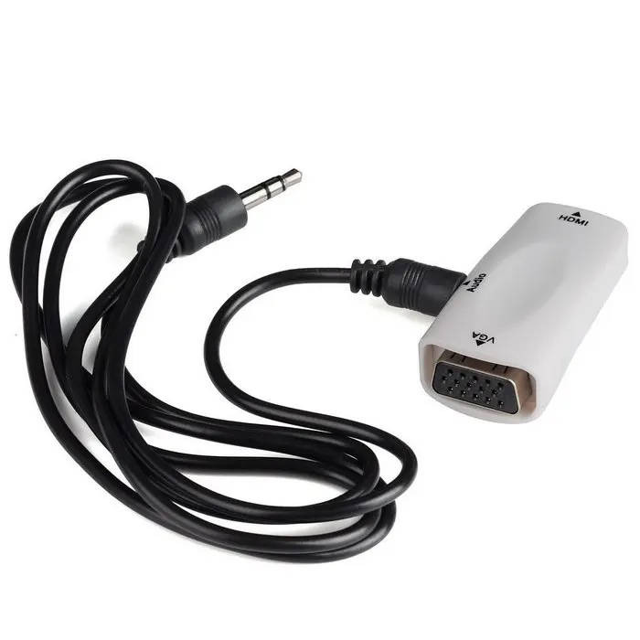 Адаптер HDMI с внутренней резьбой на выход VGA аудио для ПК Macbook проектора и монитора