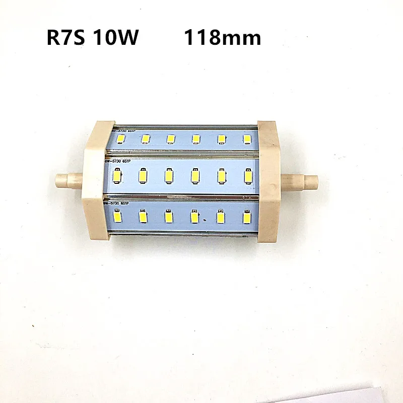 

LED Light Tubo R7S led 10W 118mm cold white 6000K 6500K Horizontal Plug lamp LED Verlichting Repace Halogen lamp 110V-220V