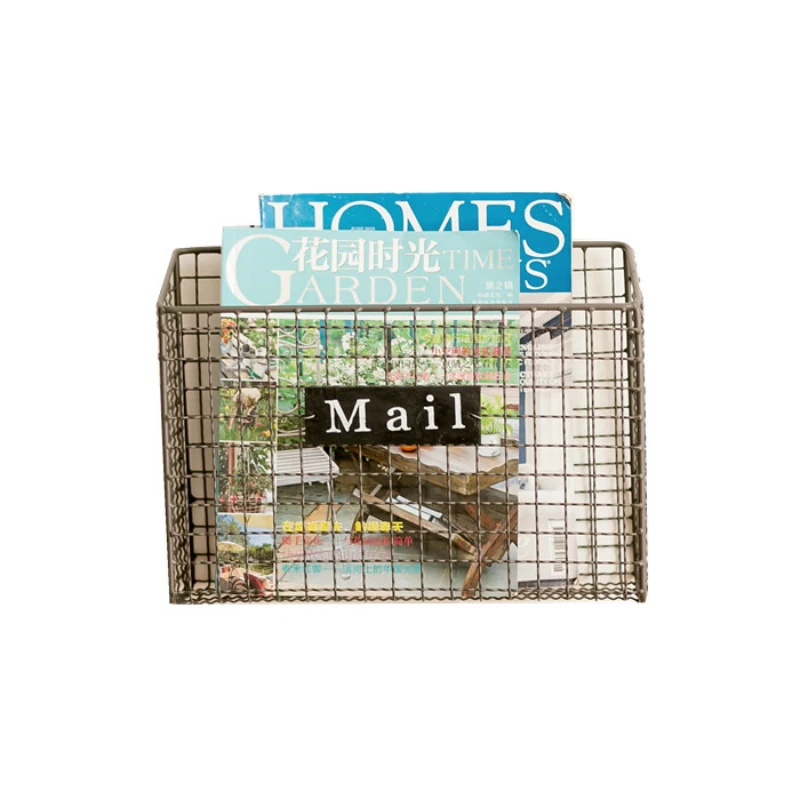 

Simple Living Room Wall Hanging Creative Newspaper Frame 36X13X28cm Newspaper Shelves Metal Magazine Rack Storage Rack