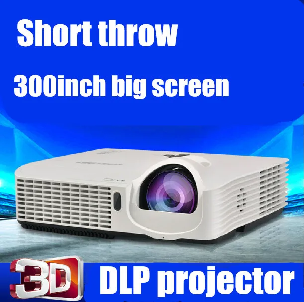 DLP Образование Бизнес 300 дюймов Яркость 3500 ansi 3D проектор HD ПК USB VGA дневной 1080 P