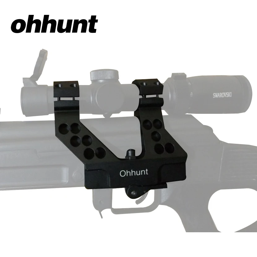 

ohhunt Tactical AK47 AK74 Side Rail Scope Mount Quick Detach with Integral 1 Inch 25.4mm/30mm Rings Hunting Riflescope Base