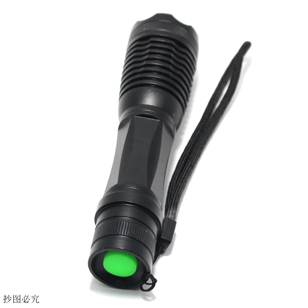 outdoorLED Zoom Tactical Flashlight Red/ Green/ White Hunting Light IR 850nm Lantern + Remote Pressure Switch + Gun Mount images - 6