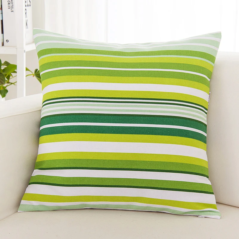 Чехол наволочка с изображением бабочки зеленого холста|cushion cover|striped cushion coverstriped