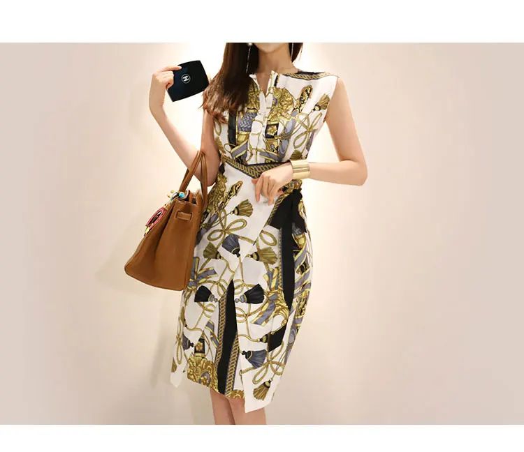 Сексуальное коктейльное платье с принтом женская обувь Новые летние открытые