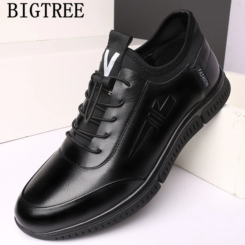 Mens Casual Shoes Hot Sale Leather Men 2022 Designer High Quality Black Sneakers Chaussures Hommes En Cuir Luxe | Обувь