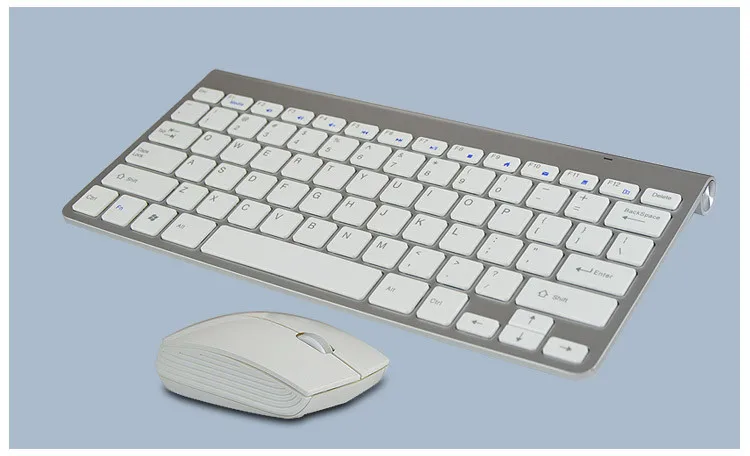 Белая беспроводная клавиатура VOBERRY 2 4 ГГц набор мыши прочный светодиодный USB
