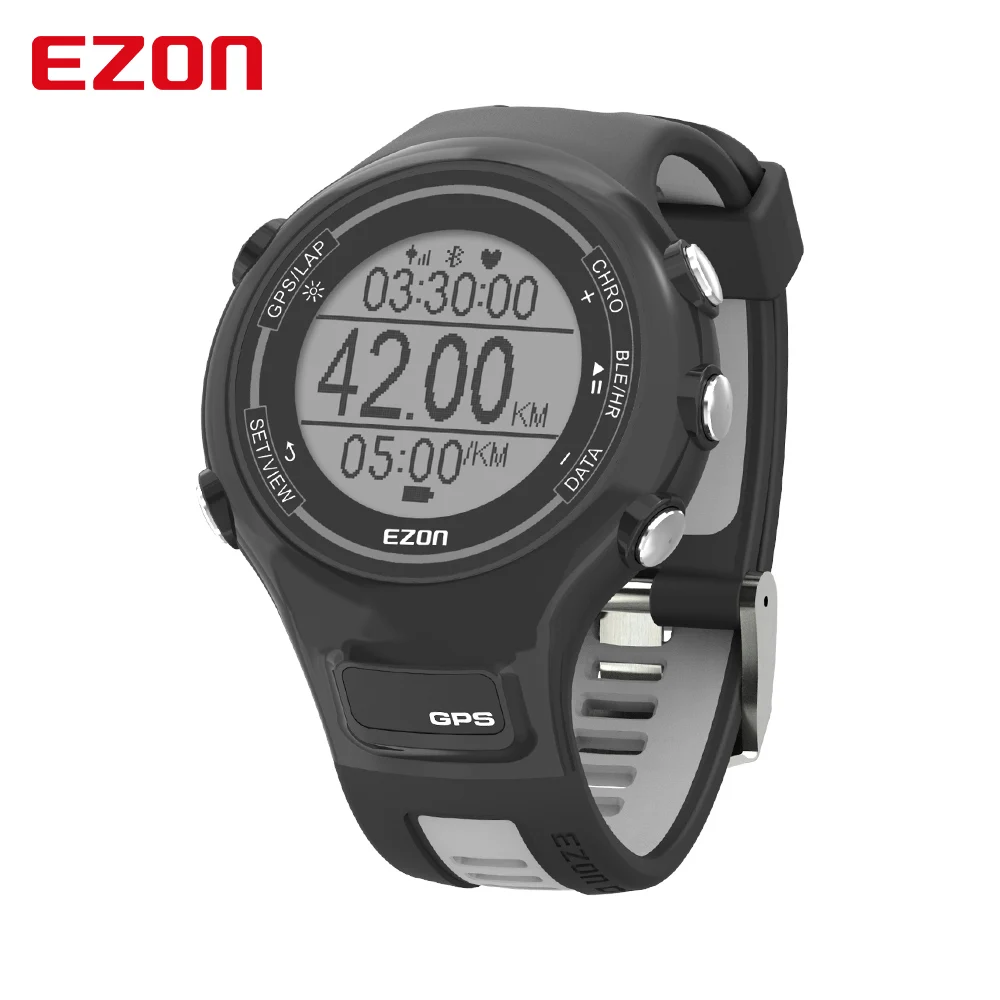 EZON T907 мужские уличные спортивные gps Цифровые часы с монитором сердечного ритма хронограф водонепроницаемые Bluetooth умные часы - Цвет: T907-HRB11