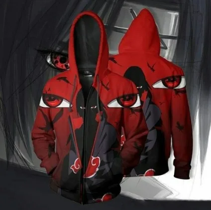 Наруто толстовка с капюшоном толстовки Kakashi Akatsuki Sasuke O'Brien 3D пуловеры для мужчин