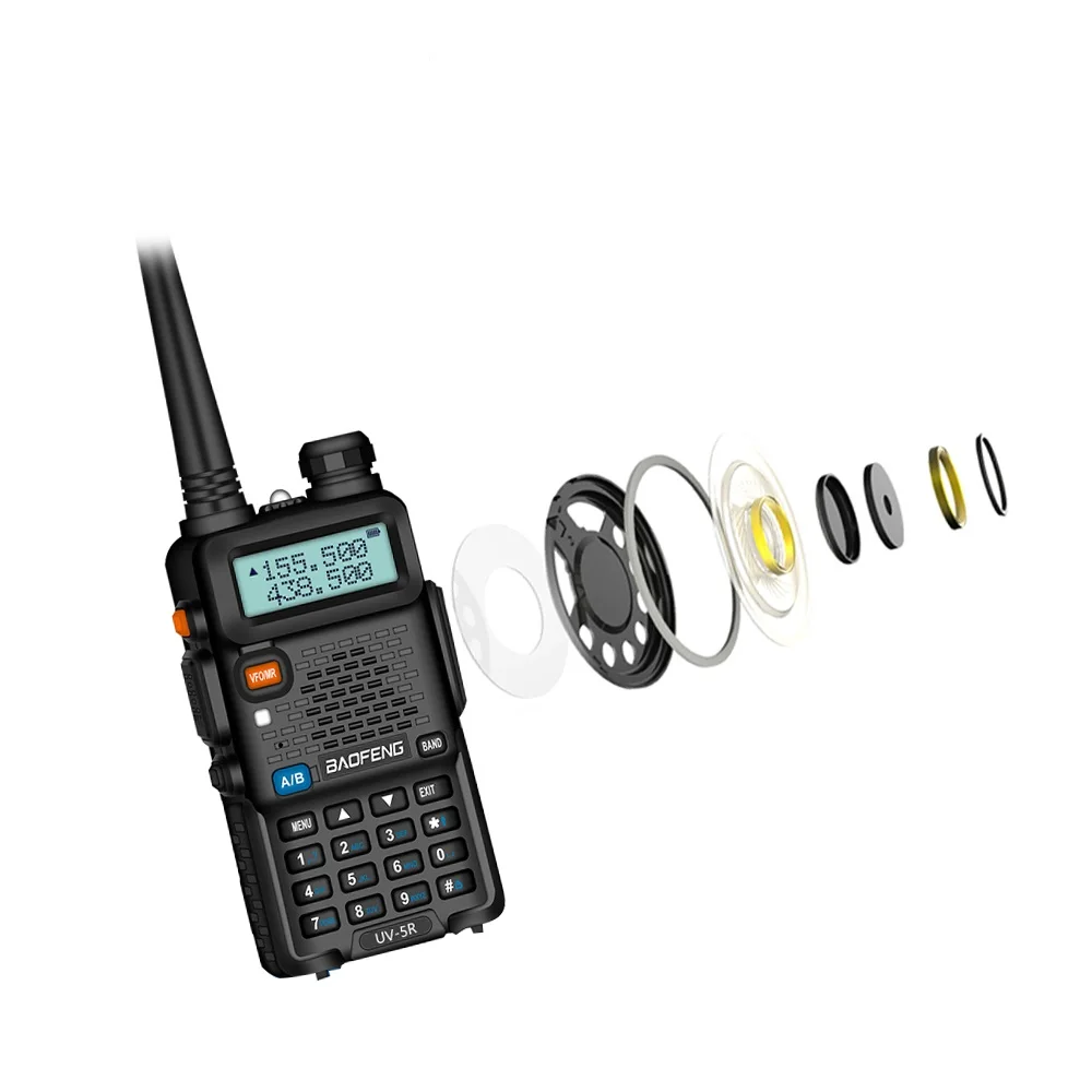Baofeng UV-5R двухстороннее радио мини портативный 5 Вт двухдиапазонный УКВ рация UV5R 128CH FM трансивер охотничий радиосканер