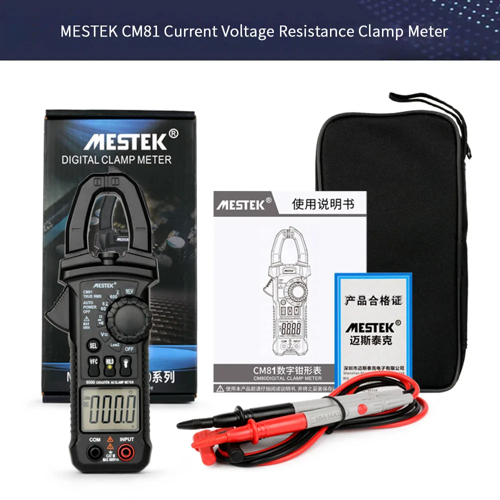 CM81 MESTEK True RMS мини цифровой клещи CM80/81/82 AC/DC Ток Напряжение Ом Авто Диапазон VFC емкость Бесконтактный мультиметр - Цвет: CM81