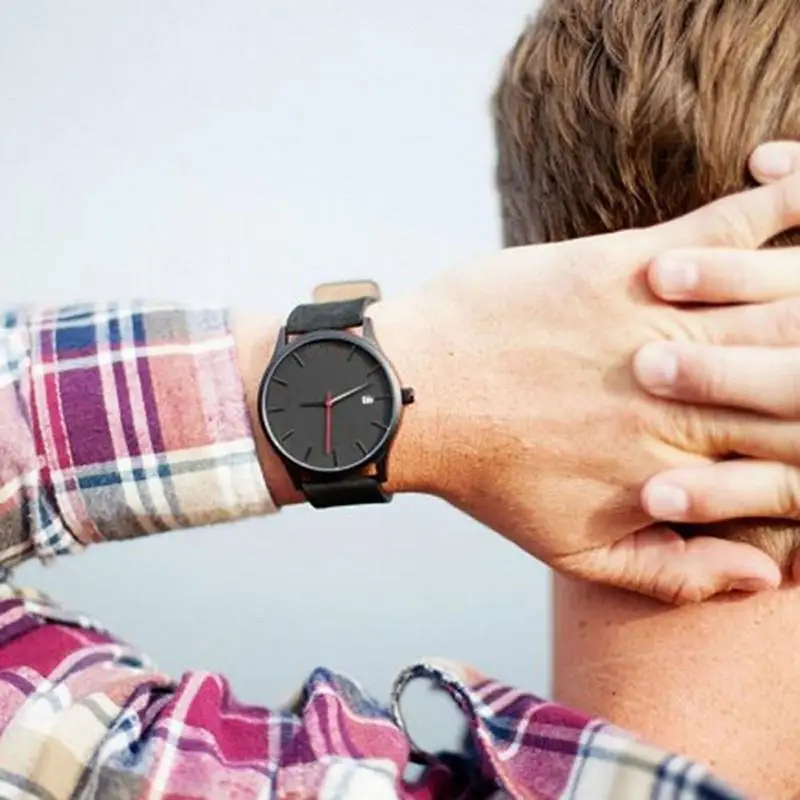 LinTimes Reloj 2020 большой циферблат военные кварцевые мужские часы кожа спортивные