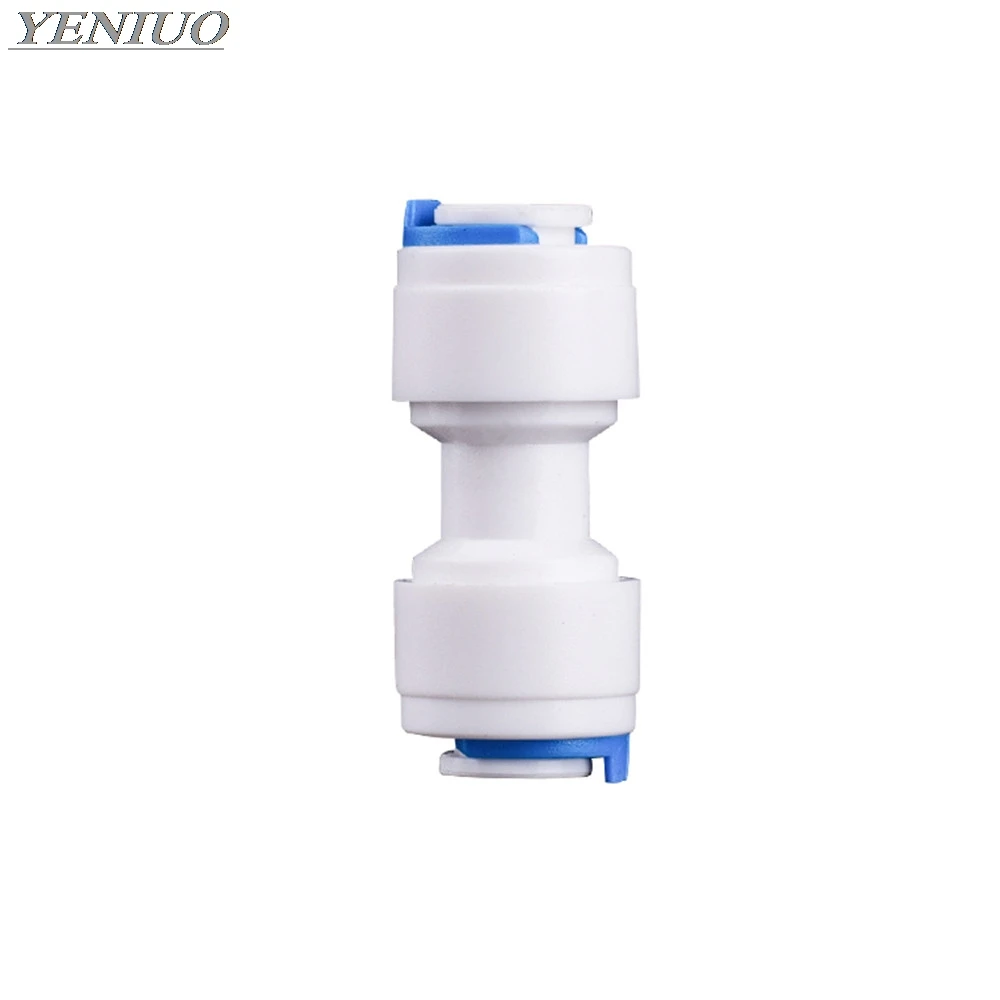 

Plastic Quick Pipe Fitting Reverse Osmosis Connector RO Water System Equal Straight 1/4" 3/8" Hose Connection Coupling Reducing