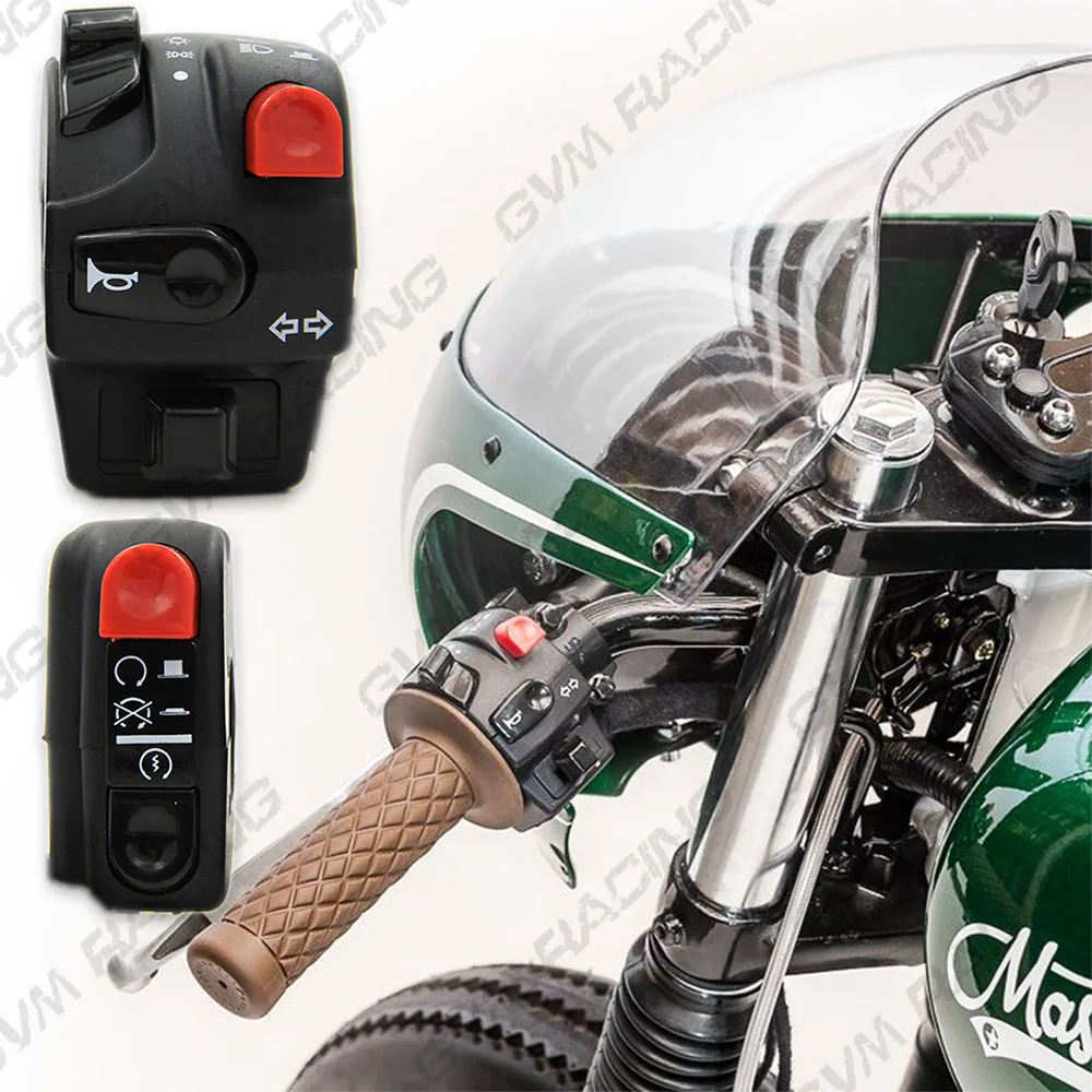 Противотуманная фара + аварийный свет переключатель питания мотоцикла 12 В